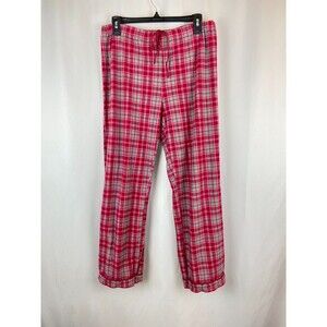 Lord & Taylor Women's Pink Plaid Flannel Pajama Pants Size Small Soft Cozy Cute